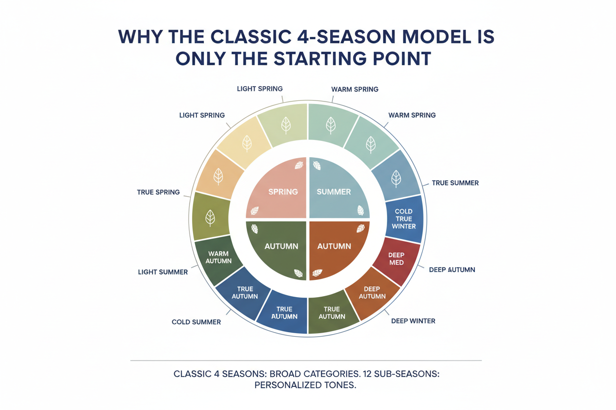 16 Season Color Analysis Explained section visual for Why the Classic 4-Season Model Is Only the Starting Point