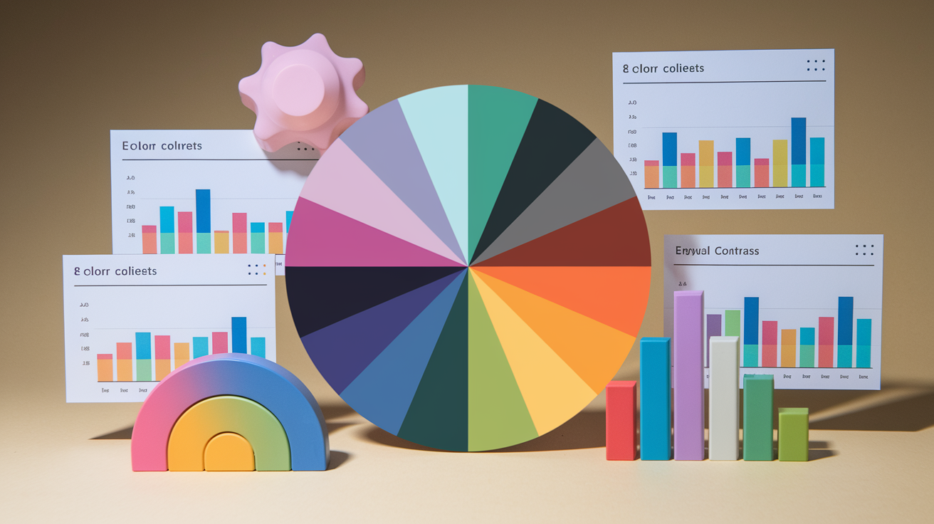 Guide to 8-color palettes for data visualization and charts