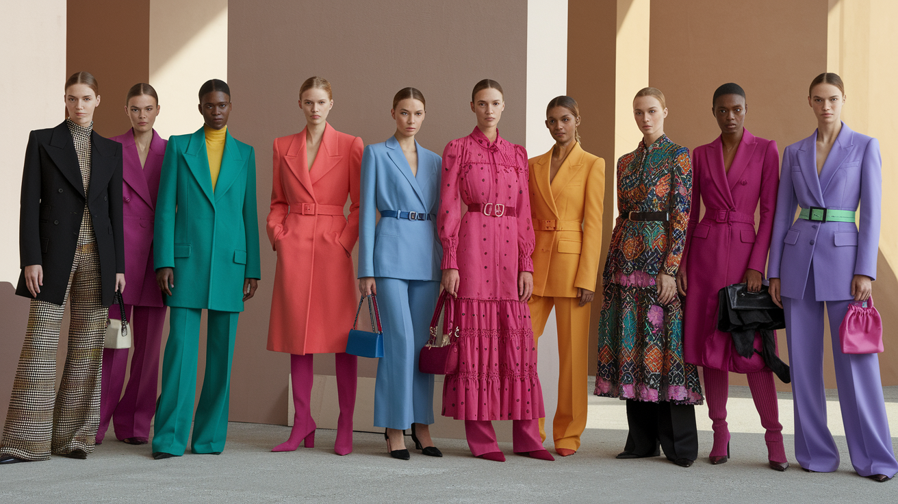 Advanced color wheel techniques including texture, saturation, and proportion for sophisticated outfits