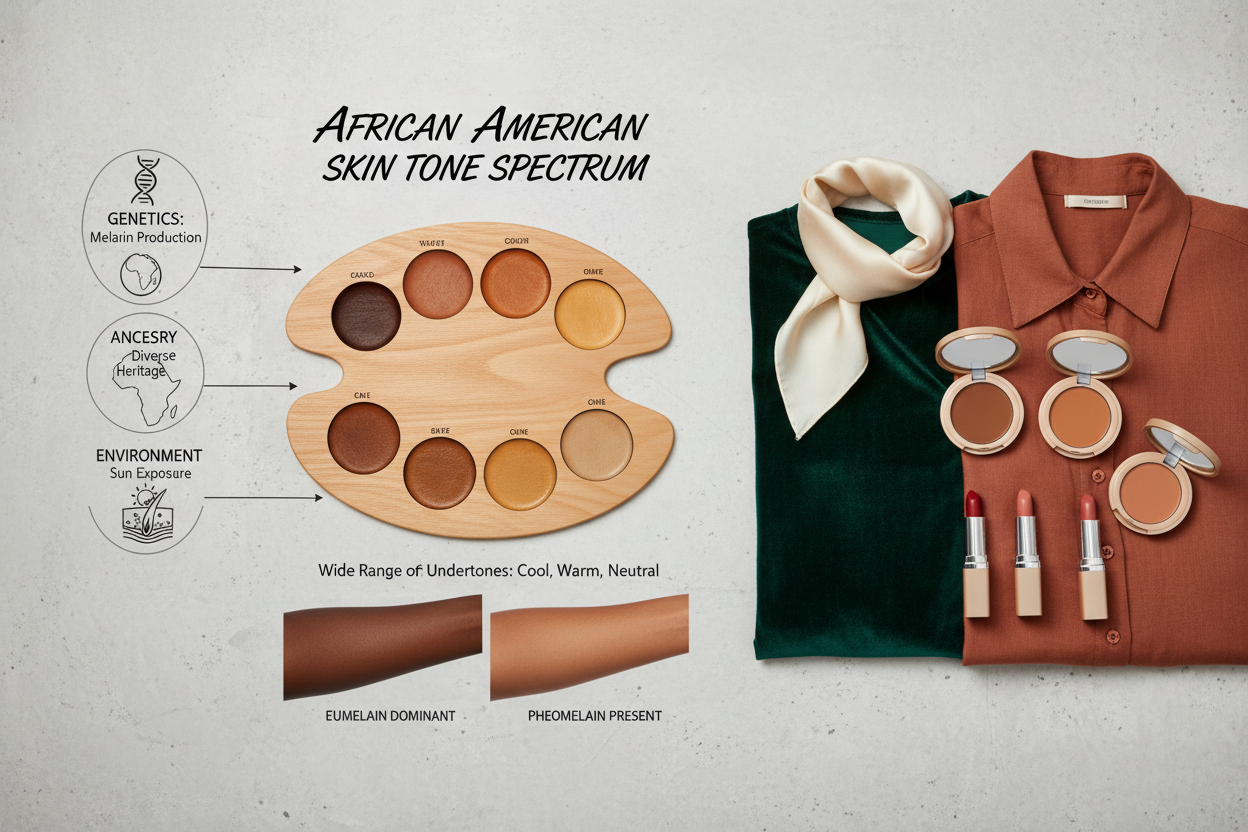 African American Skin Tone Palette section visual for Why African American Skin Colors Span Such a Wide Range