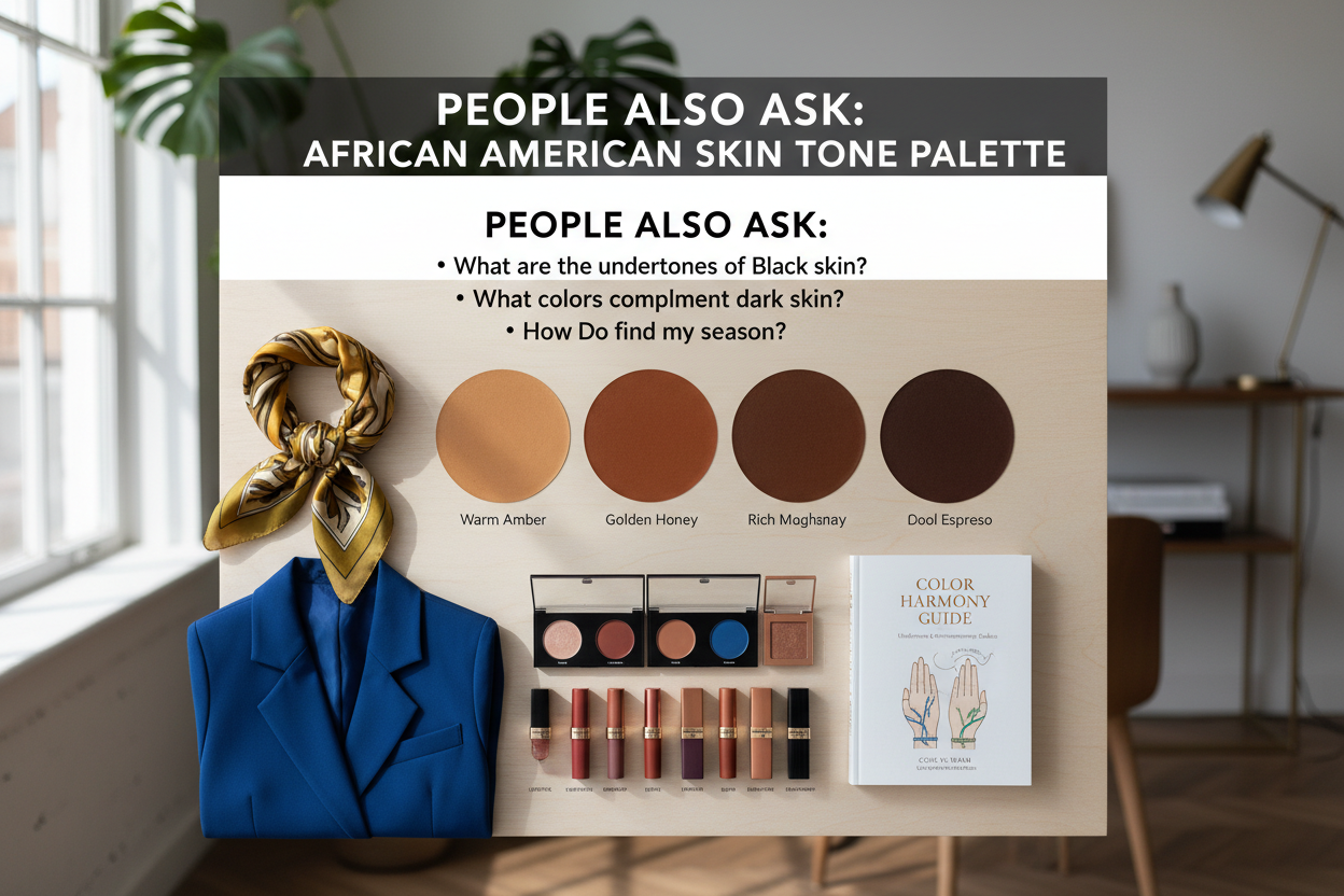 African American Skin Tone Palette section visual for People Also Ask