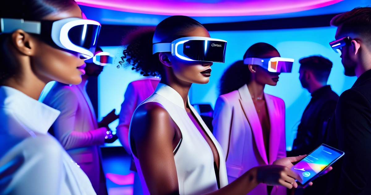 People interacting with advanced AI technology for future color analysis and styling applications