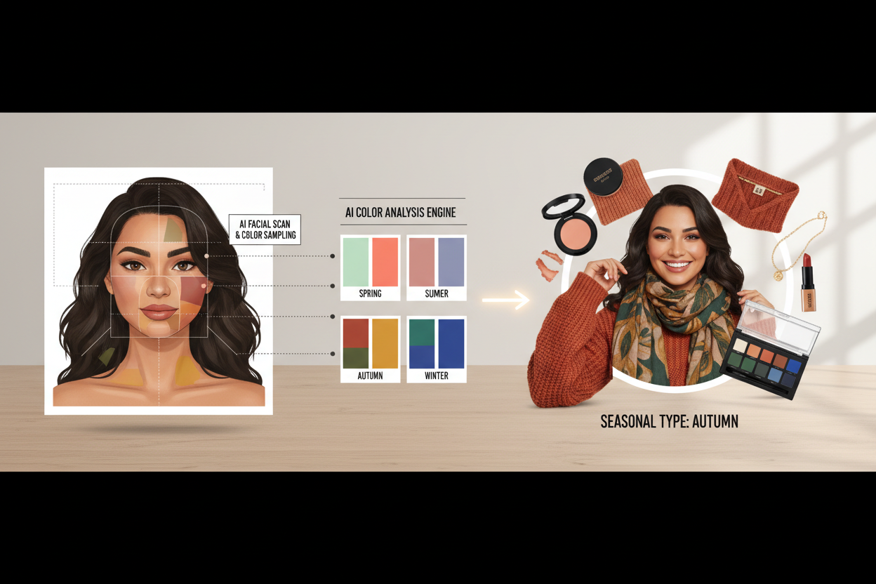 AI Personal Color Analysis From a Portrait section visual for How AI Reads Your Portrait to Assign a Seasonal Type