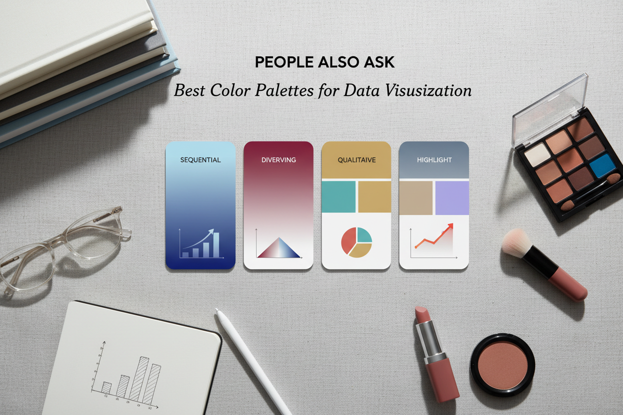 Best Color Palettes for Data Visualization section visual for People Also Ask