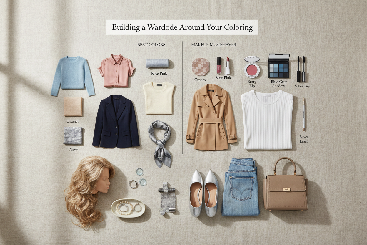 Best Colors for Blondes With Blue Eyes and Pale Skin section visual for Building a Wardrobe Around Your Coloring