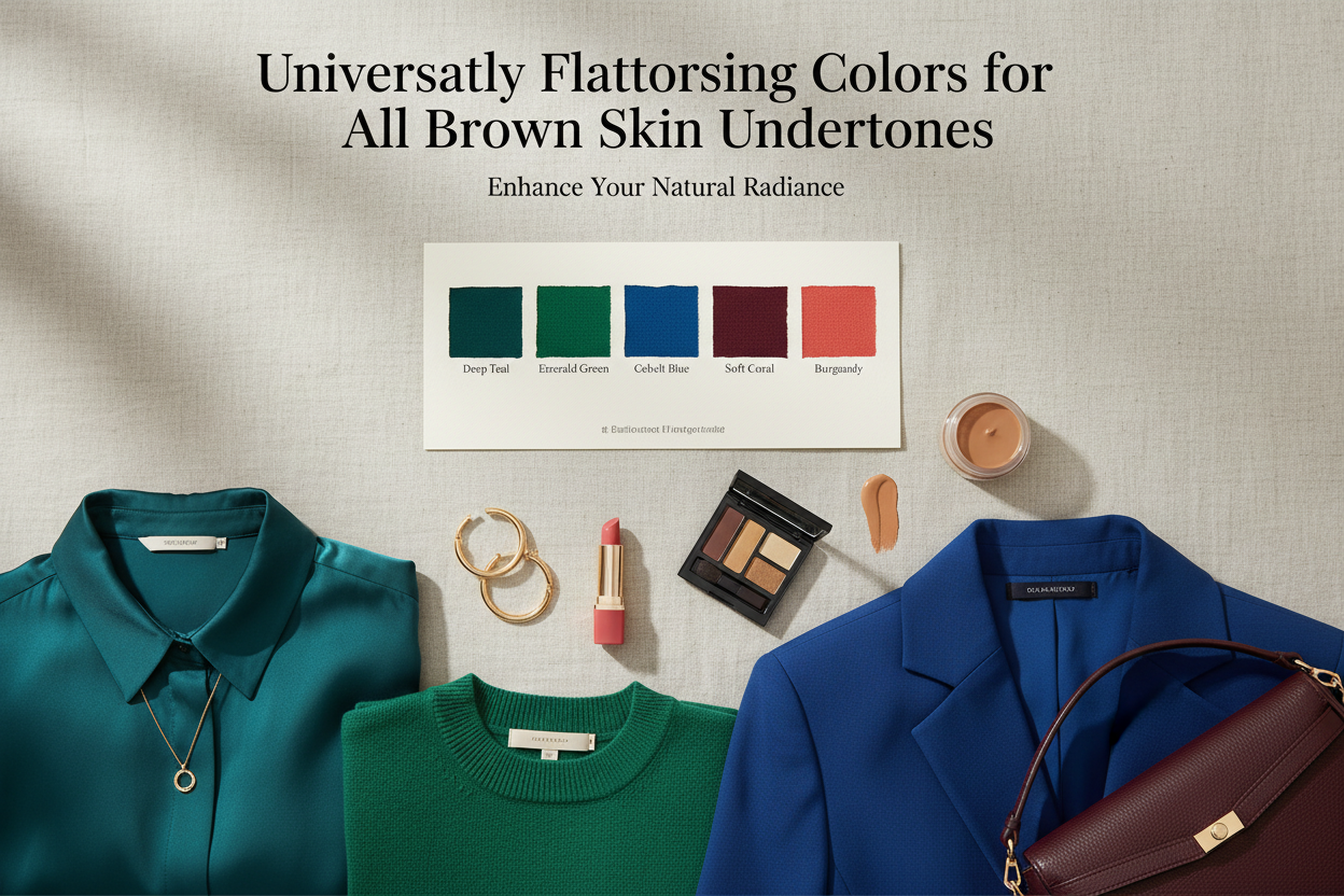 Best Colors for Brown Skin Tone section visual for Universally Flattering Colors That Work Across All Brown Skin Undertones