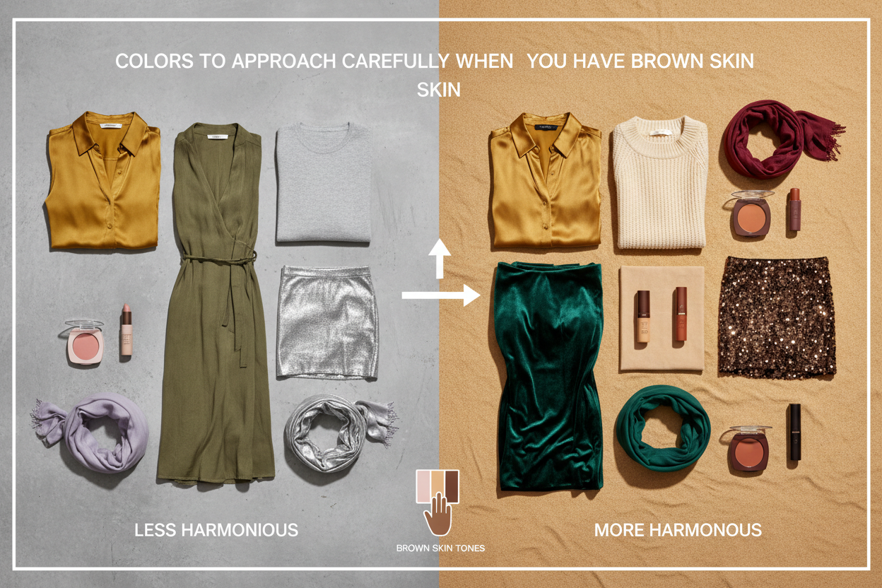 Best Colors for Brown Skin Tone section visual for Colors to Approach Carefully When You Have Brown Skin