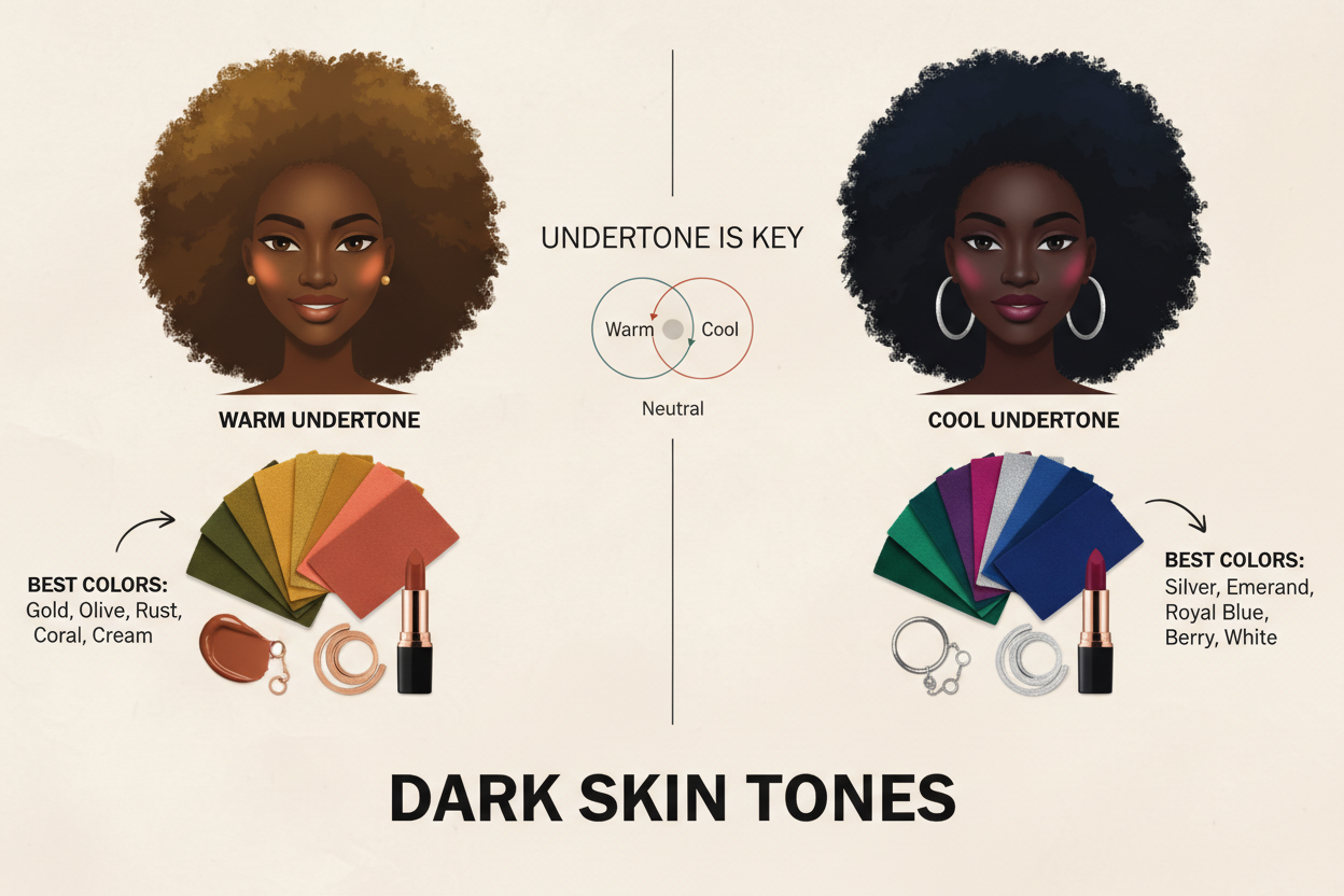 Best Colors for Dark Skin Female section visual for Why Undertone—Not Just Skin Depth—Determines Your Best Colors