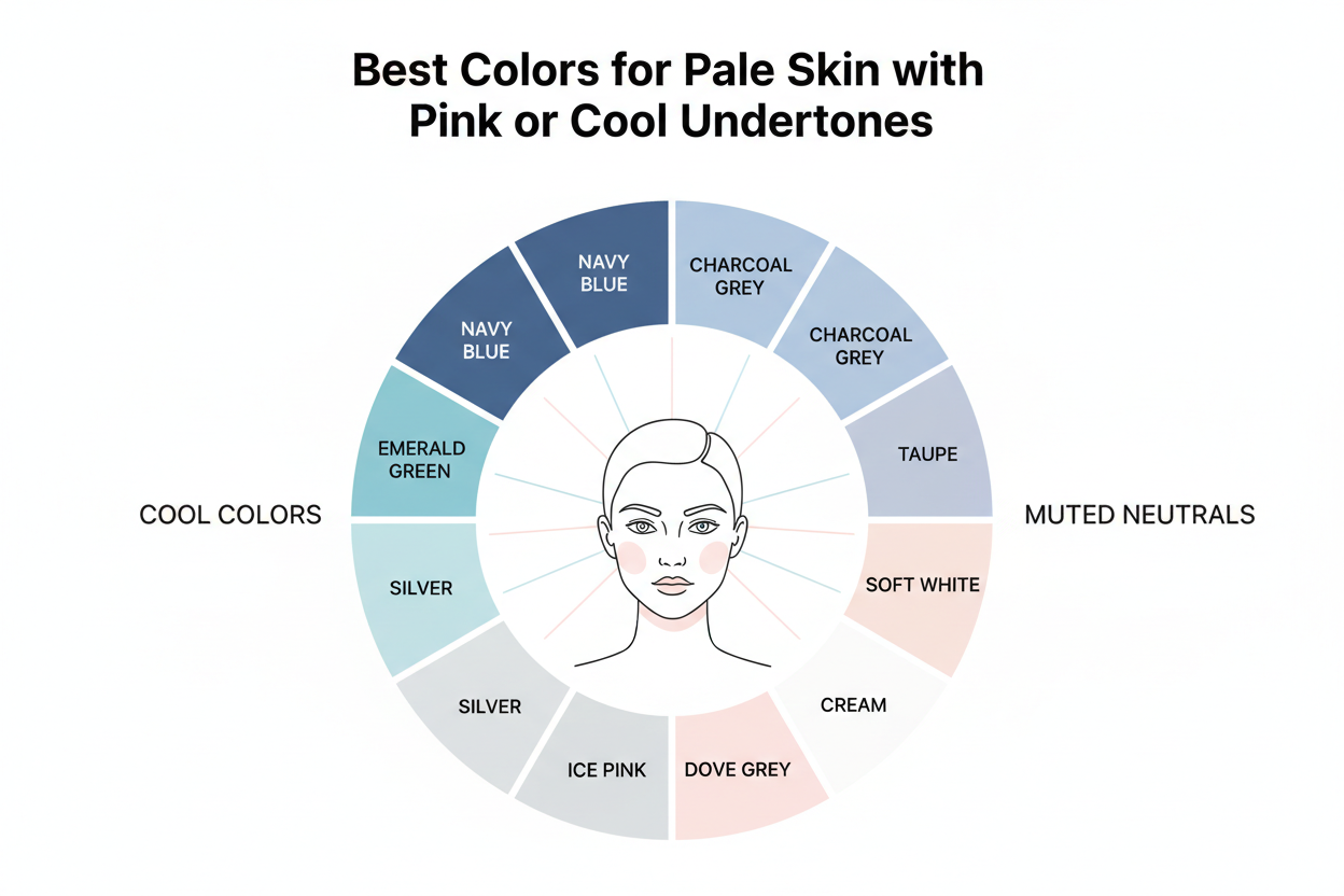 Best Colors for Pale Skin section visual for Best Colors for Pale Skin with Pink or Cool Undertones