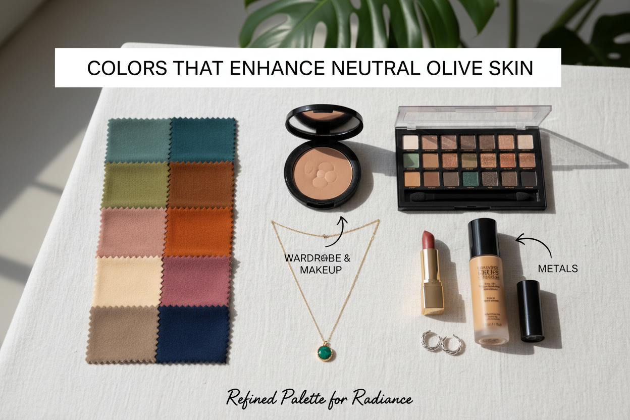 Best Colors for Neutral Olive Skin section visual for Colors That Enhance Neutral Olive Skin