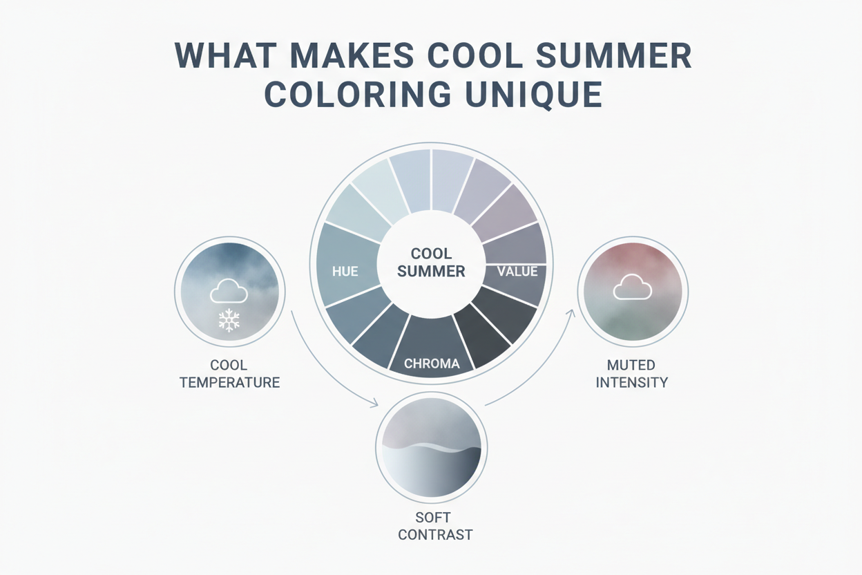 Best Hair Colors for Cool Summer Palette section visual for What Makes Cool Summer Coloring Unique