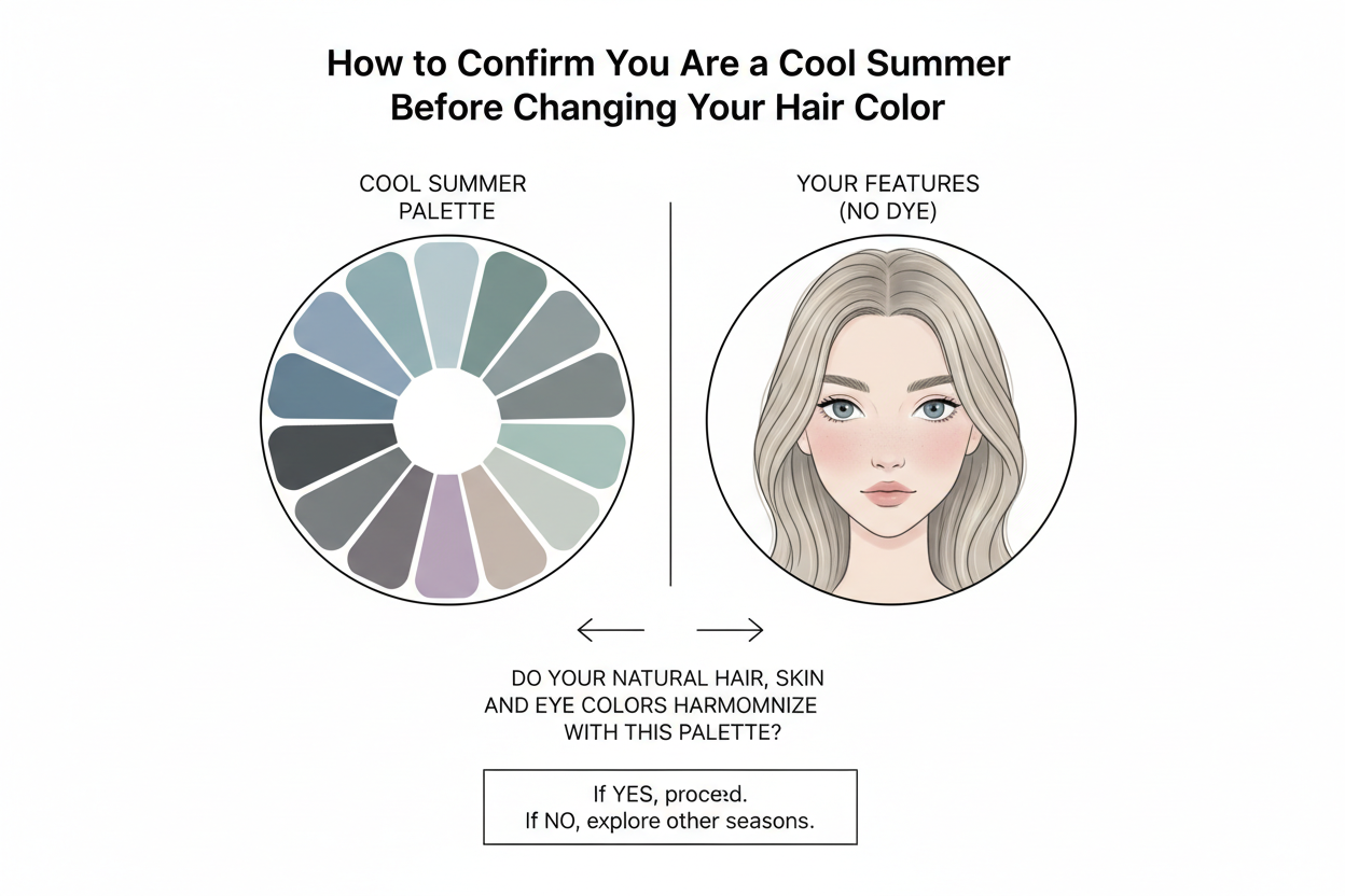 Best Hair Colors for Cool Summer Palette section visual for How to Confirm You Are a Cool Summer Before Changing Your Hair Color