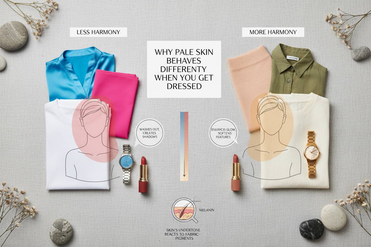 Best Shirt Colors for Pale Skin section visual for Why Pale Skin Behaves Differently When You Get Dressed