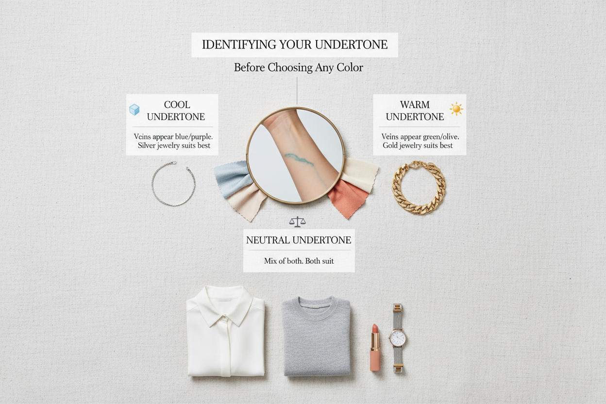 Best Shirt Colors for Pale Skin section visual for Identifying Your Undertone Before Choosing Any Color