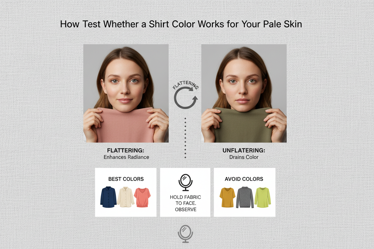 Best Shirt Colors for Pale Skin section visual for How to Test Whether a Shirt Color Works for Your Pale Skin