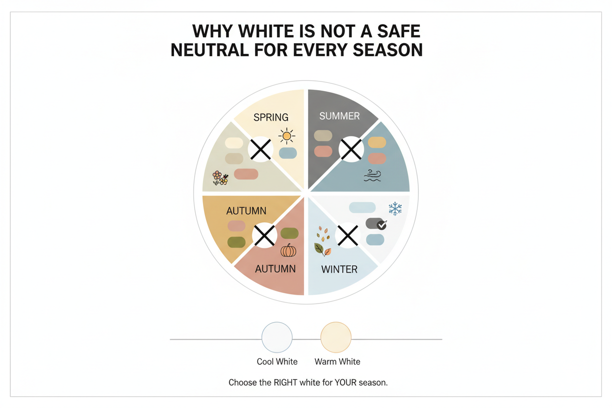 Best White Shades for Each Color Season section visual for Why White Is Not a Safe Neutral for Every Season