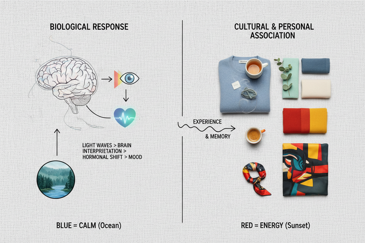 Calming Color Palette Psychology section visual for Why Colors Trigger Emotional Responses in the First Place
