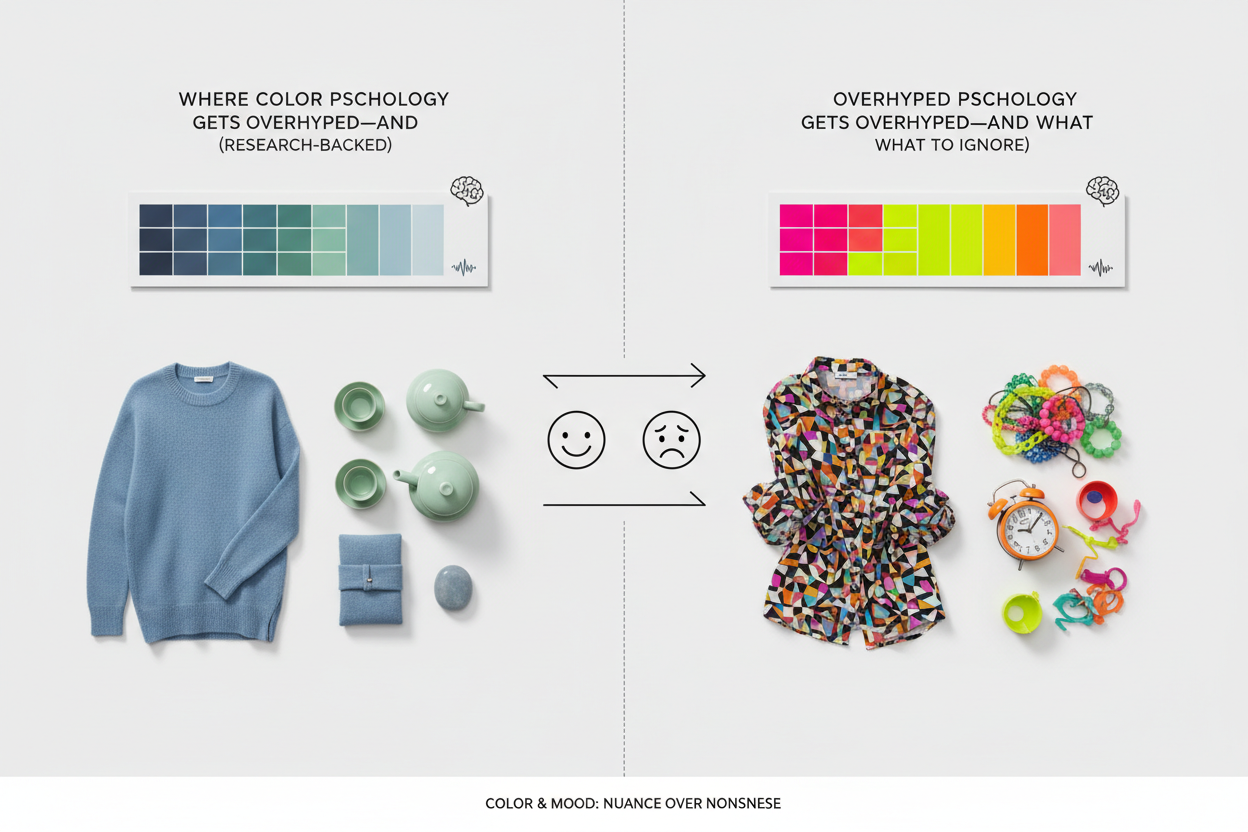 Calming Color Palette Psychology section visual for Where Color Psychology Gets Overhyped—and What to Ignore