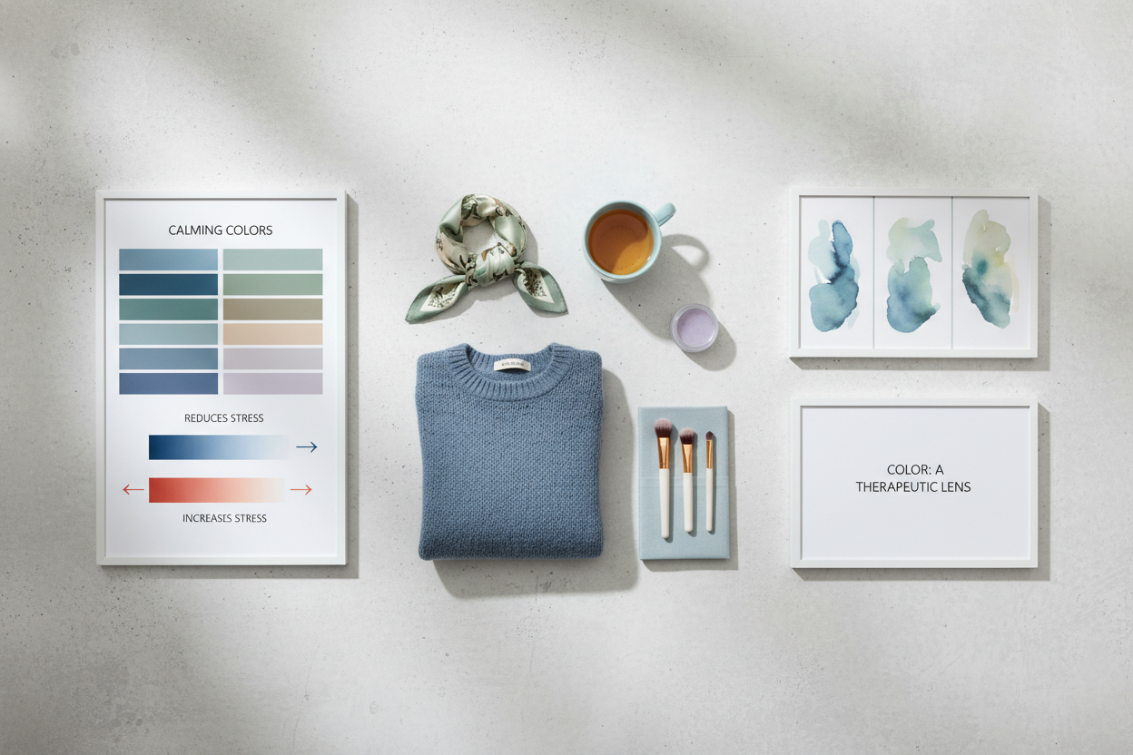 Calming Color Palette Psychology section visual for Color as a Therapeutic Tool: From Hospital Rooms to Home Art