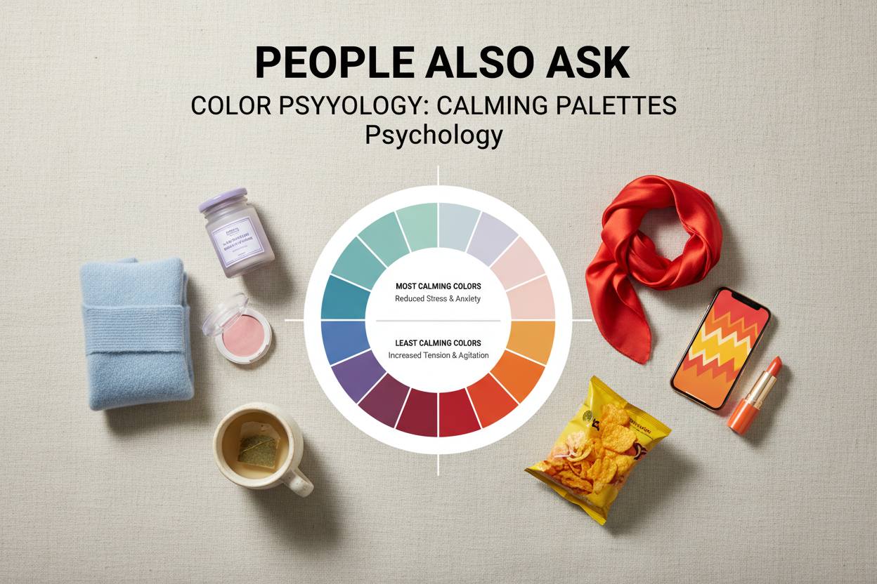 Calming Color Palette Psychology section visual for People Also Ask