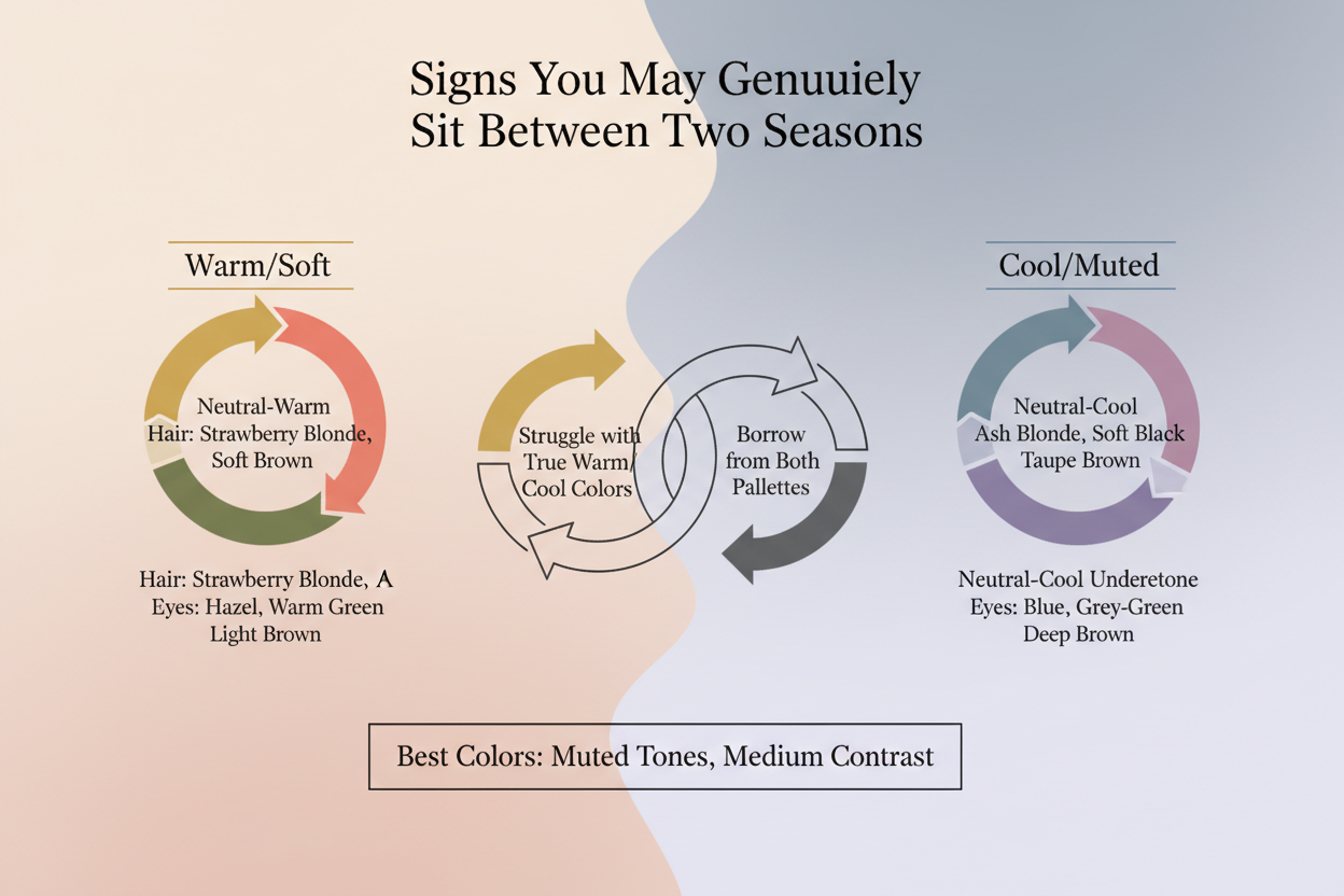 Can You Be Between Two Color Seasons section visual for Signs You May Genuinely Sit Between Two Seasons