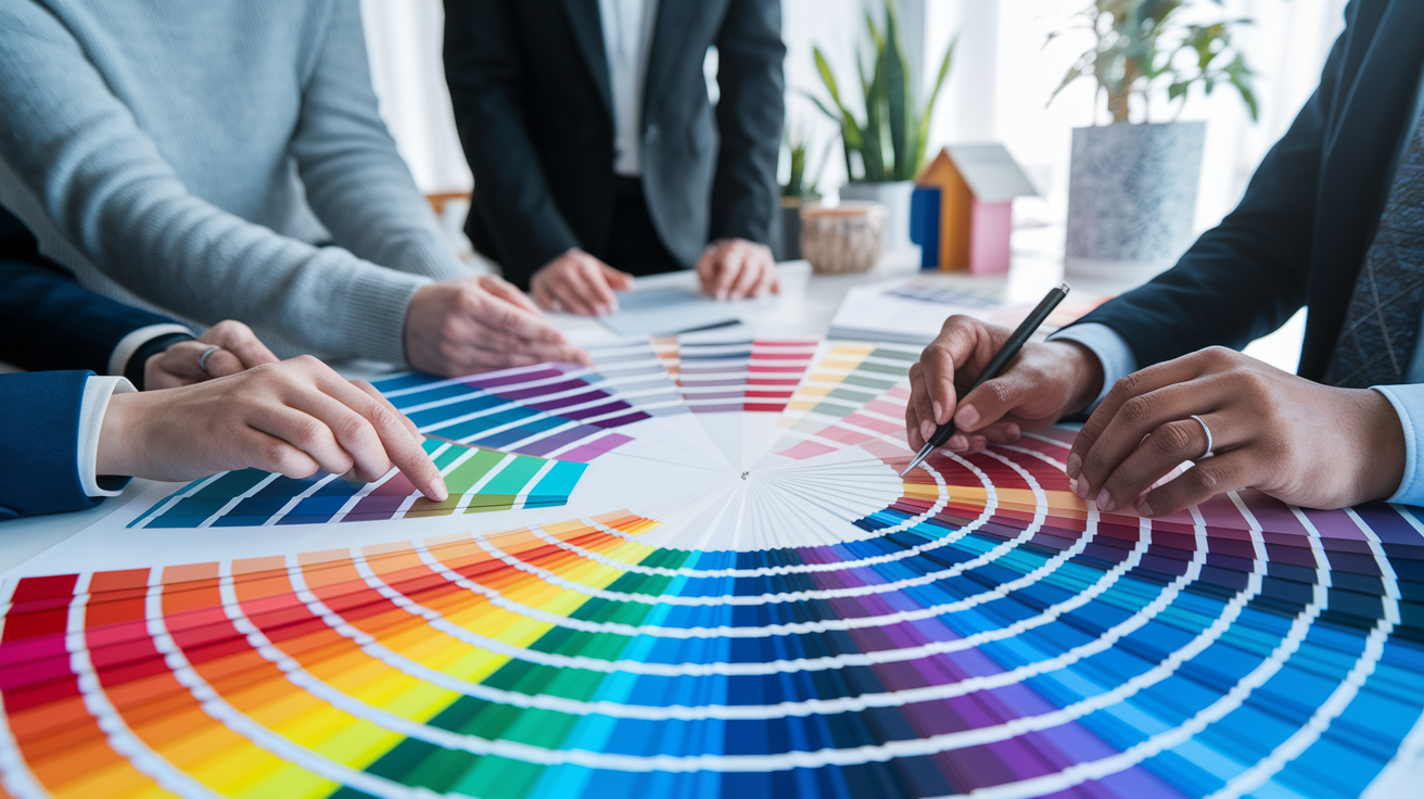Emotional impact of color analysis showing confident person in harmonious colors