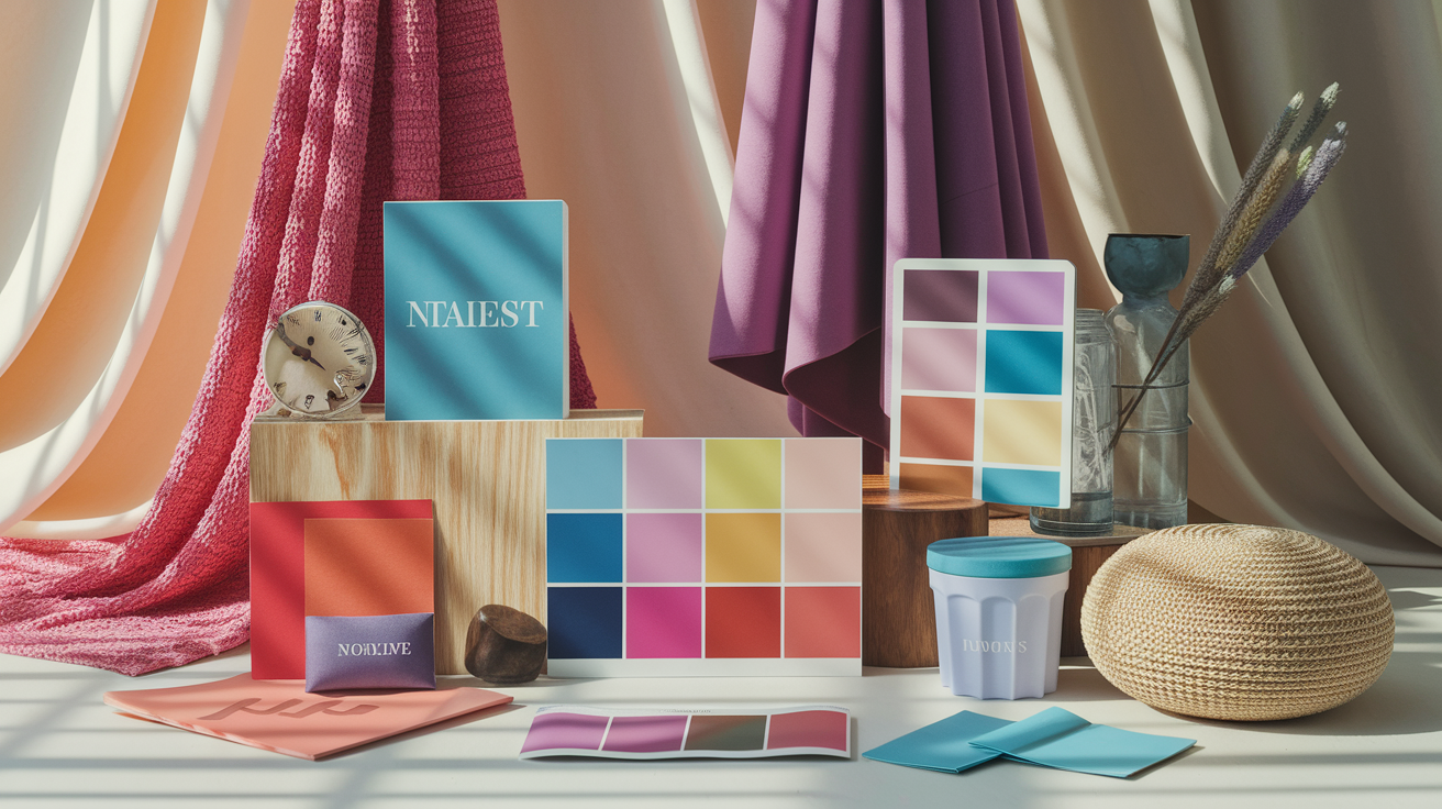 Applying 10-color palettes beyond digital screens to physical materials, interiors, and branding