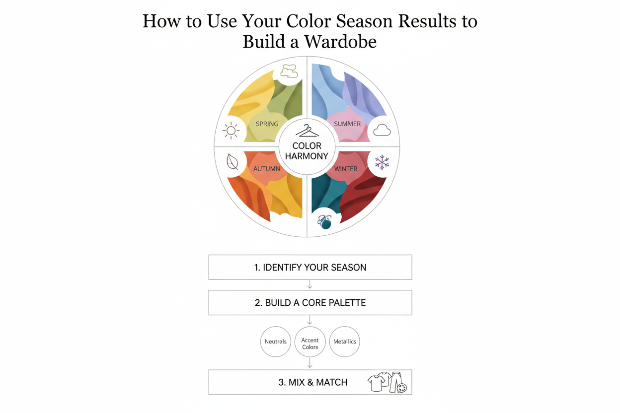 Color Season Quiz for Men section visual for How to Use Your Color Season Results to Build a Wardrobe
