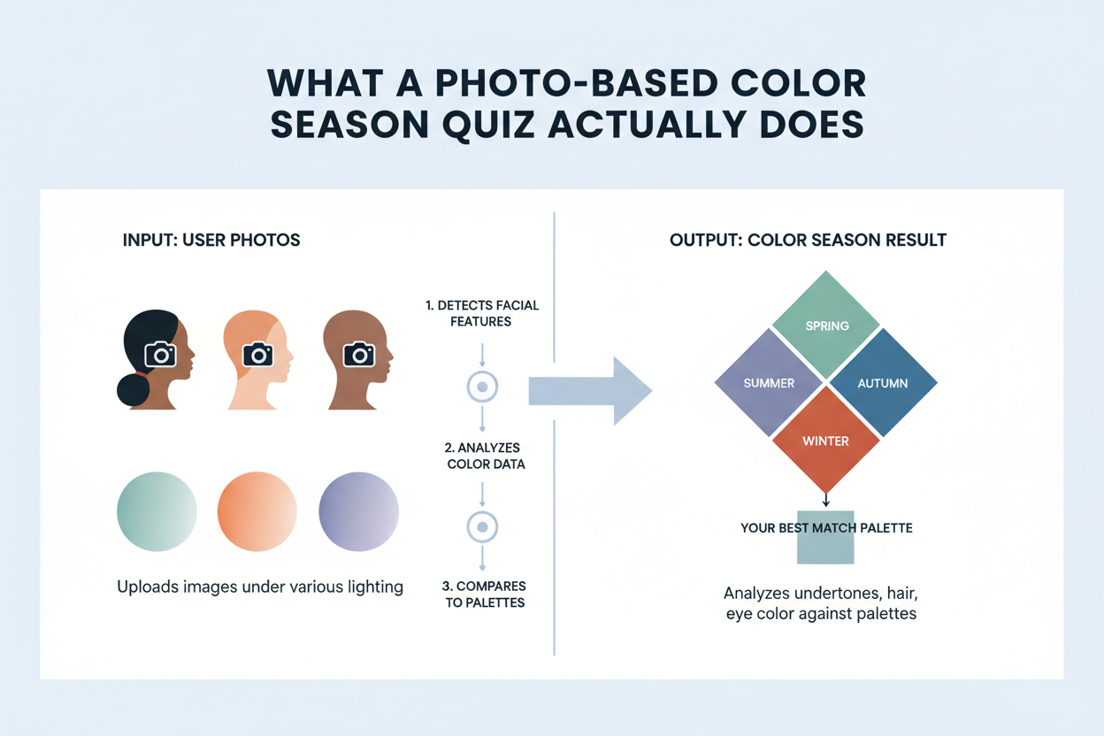 Color Season Quiz With Photo: Is It Reliable section visual for What a Photo-Based Color Season Quiz Actually Does