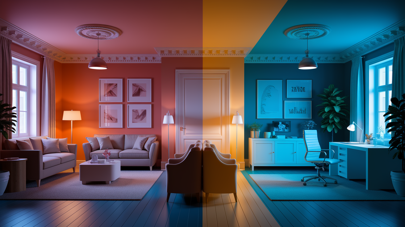 Practical applications of color temperature in home design, branding, and fashion