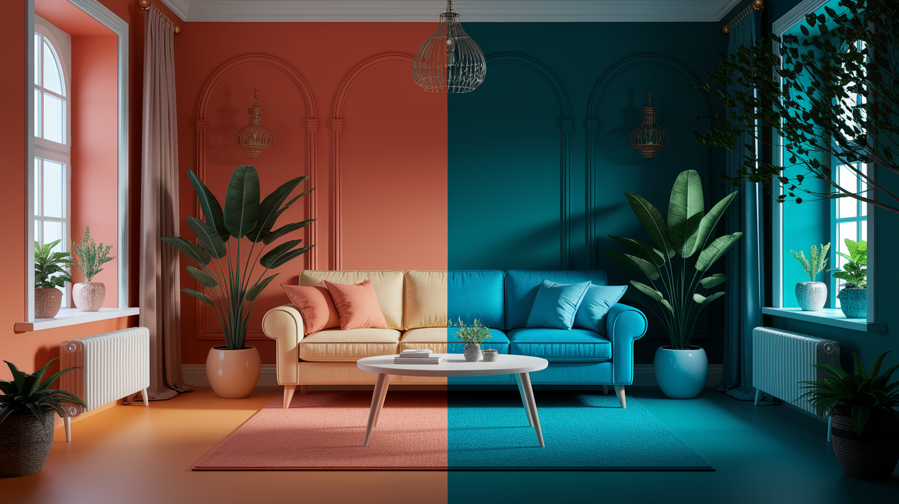 Color psychology showing how warm and cool colors affect emotional responses and mood