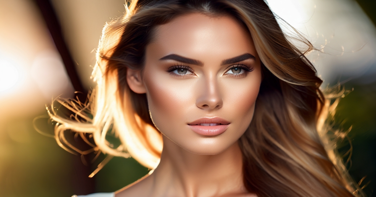 Woman with natural makeup demonstrating foundation matching techniques