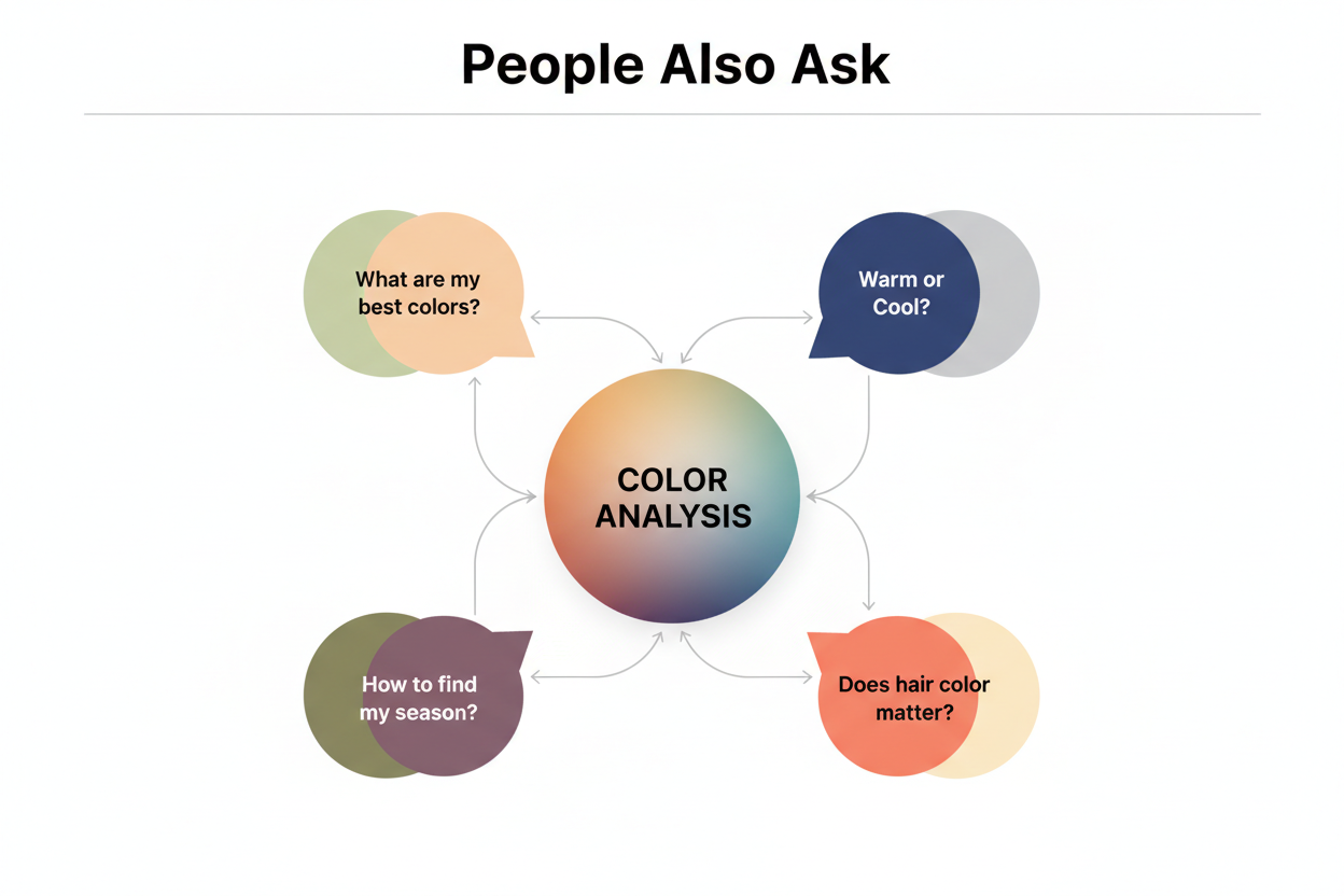 Common Seasonal Color Analysis Mistakes section visual for People Also Ask