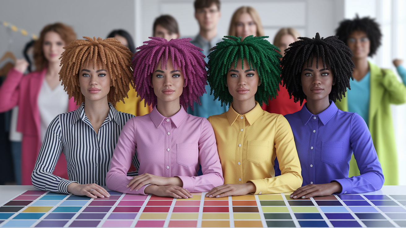 Feature analysis for color matching including hair color, eye color, and skin tone assessment