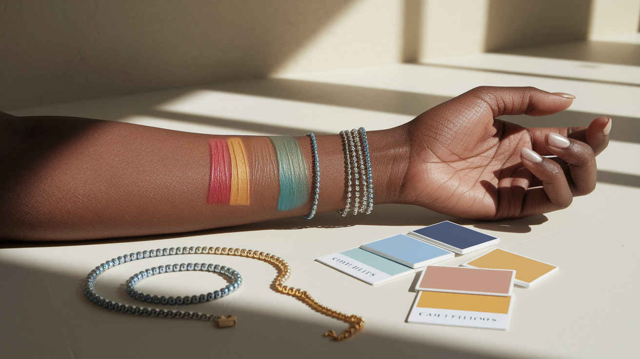 Four easy tests to identify your skin undertone - vein test, jewelry test, white test, and sun test