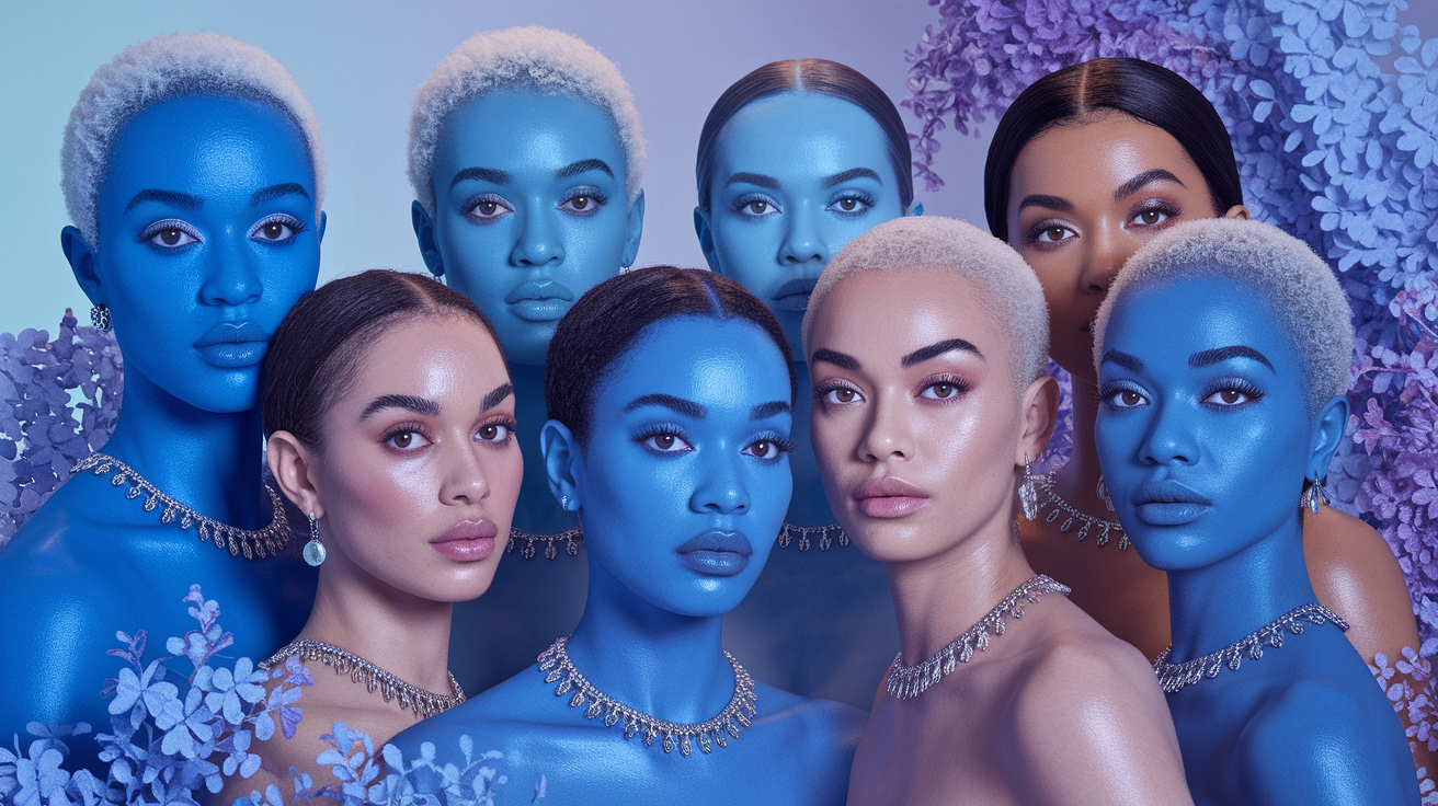 Understanding cool skin tones - blue, pink, or rosy undertones that glow in silver and icy shades