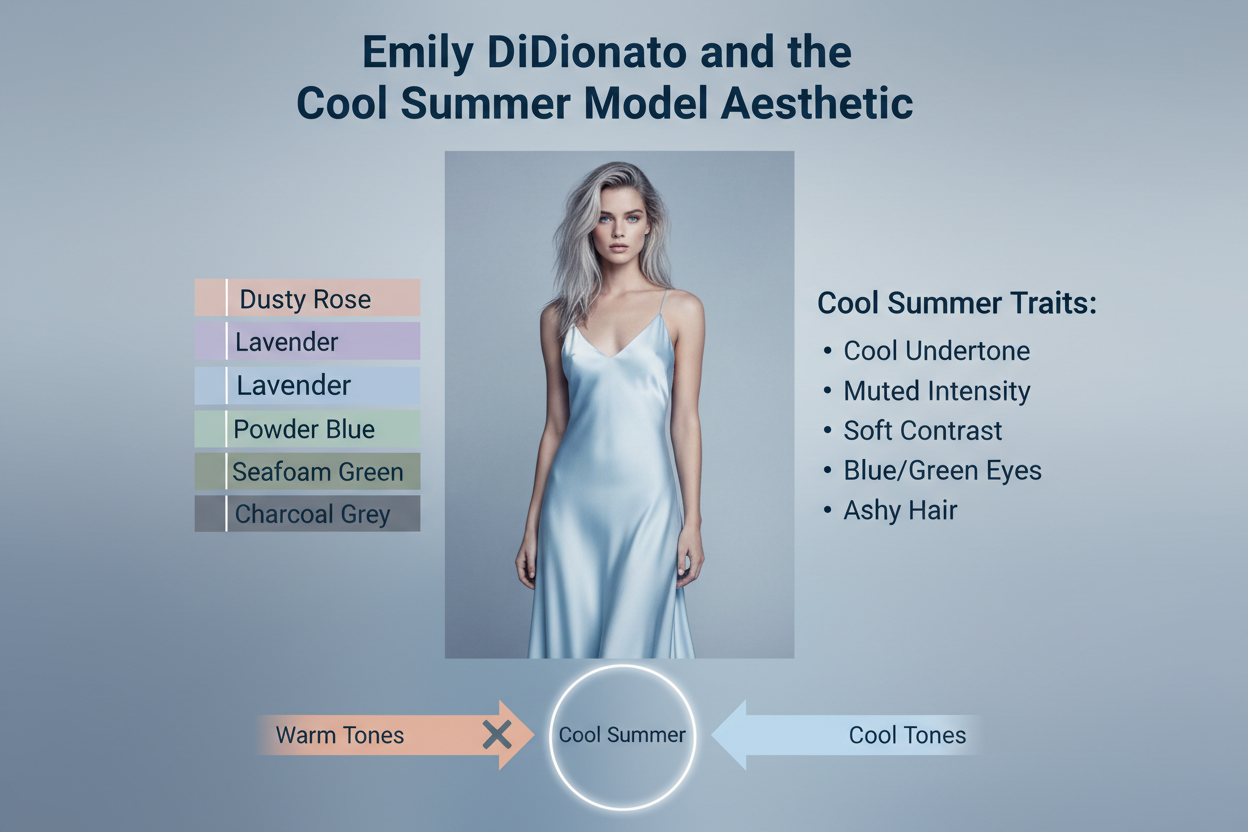 Cool Summer Celebrities and Why section visual for Emily DiDonato and the Cool Summer Model Aesthetic