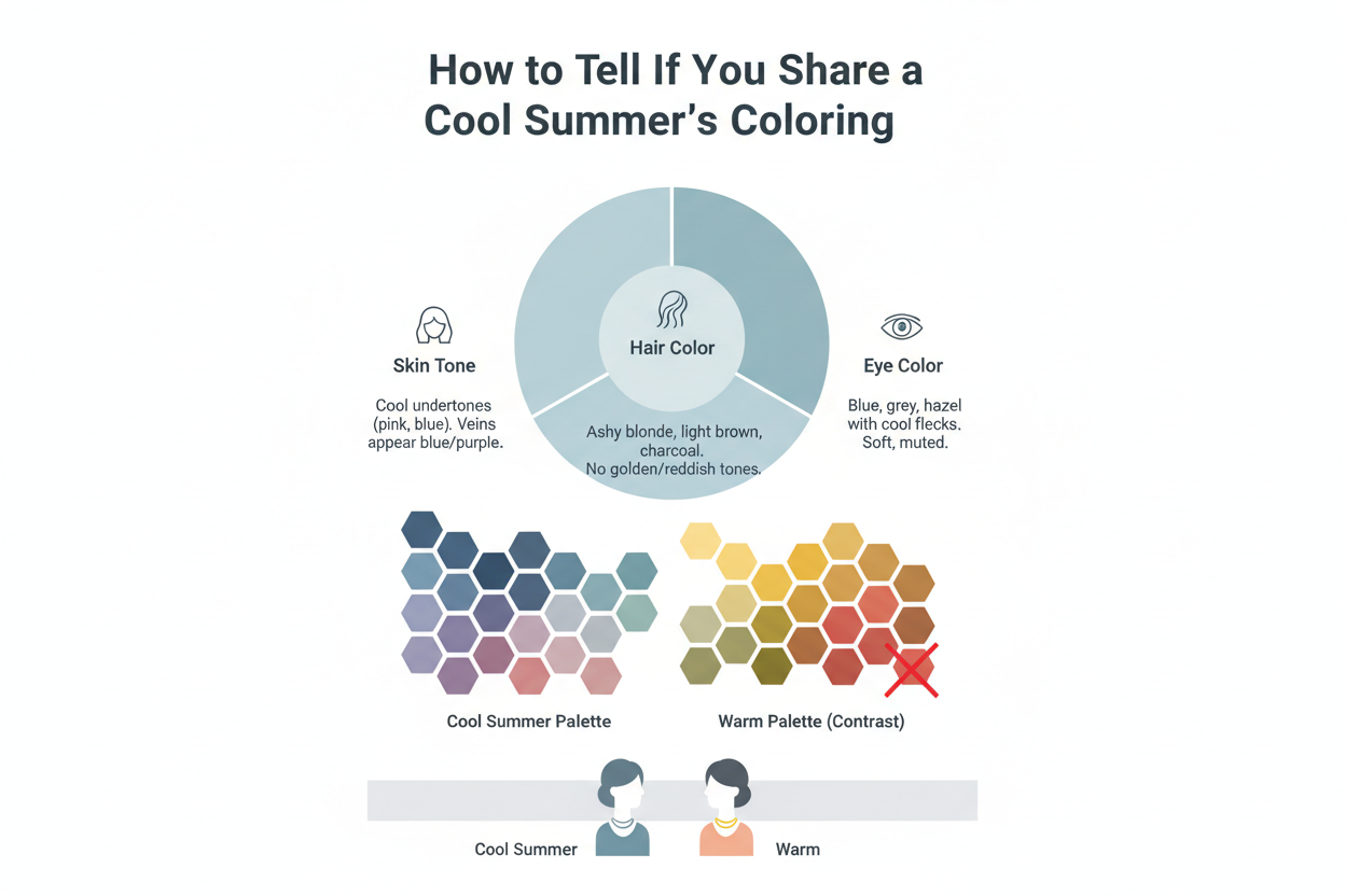 Cool Summer Celebrities and Why section visual for How to Tell If You Share a Cool Summer's Coloring