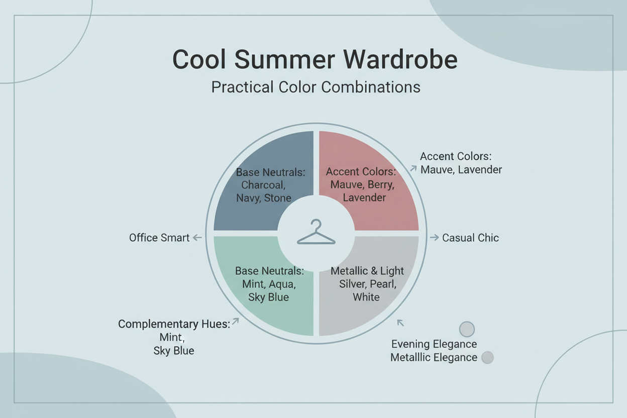 Cool Summer Color Palette Guide section visual for Building a Cool Summer Wardrobe: Practical Color Combinations