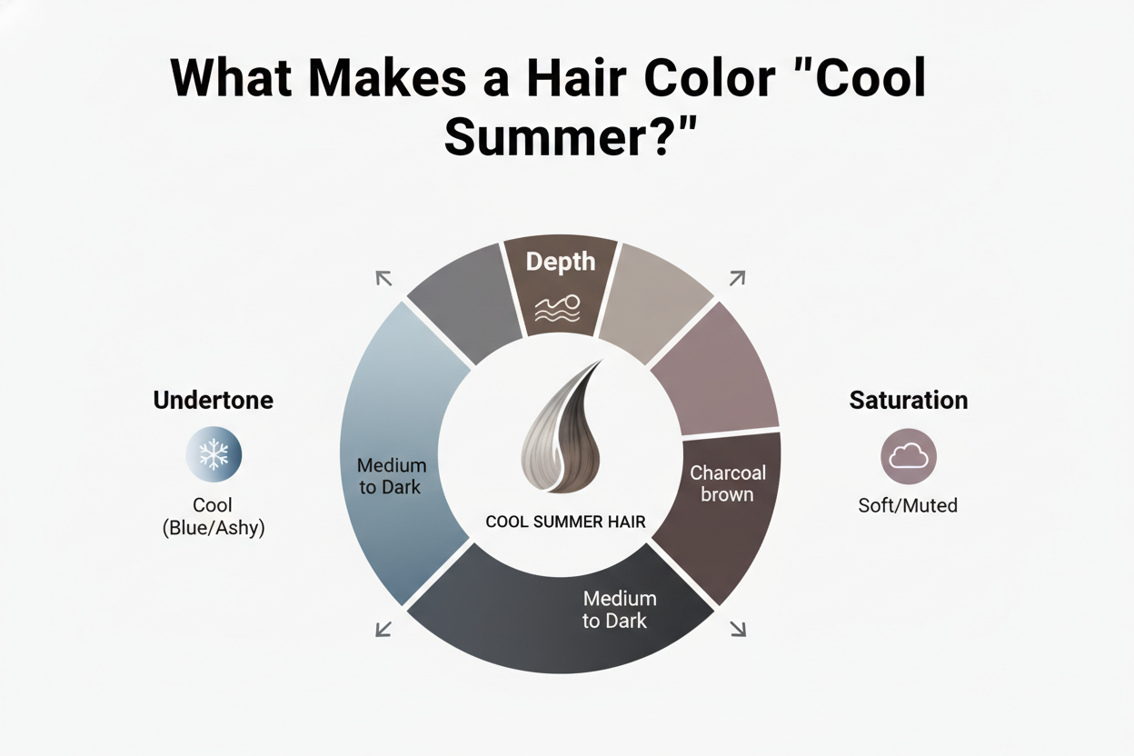 Cool Summer Hair Colors and Highlights section visual for What Makes a Hair Color 'Cool Summer'?
