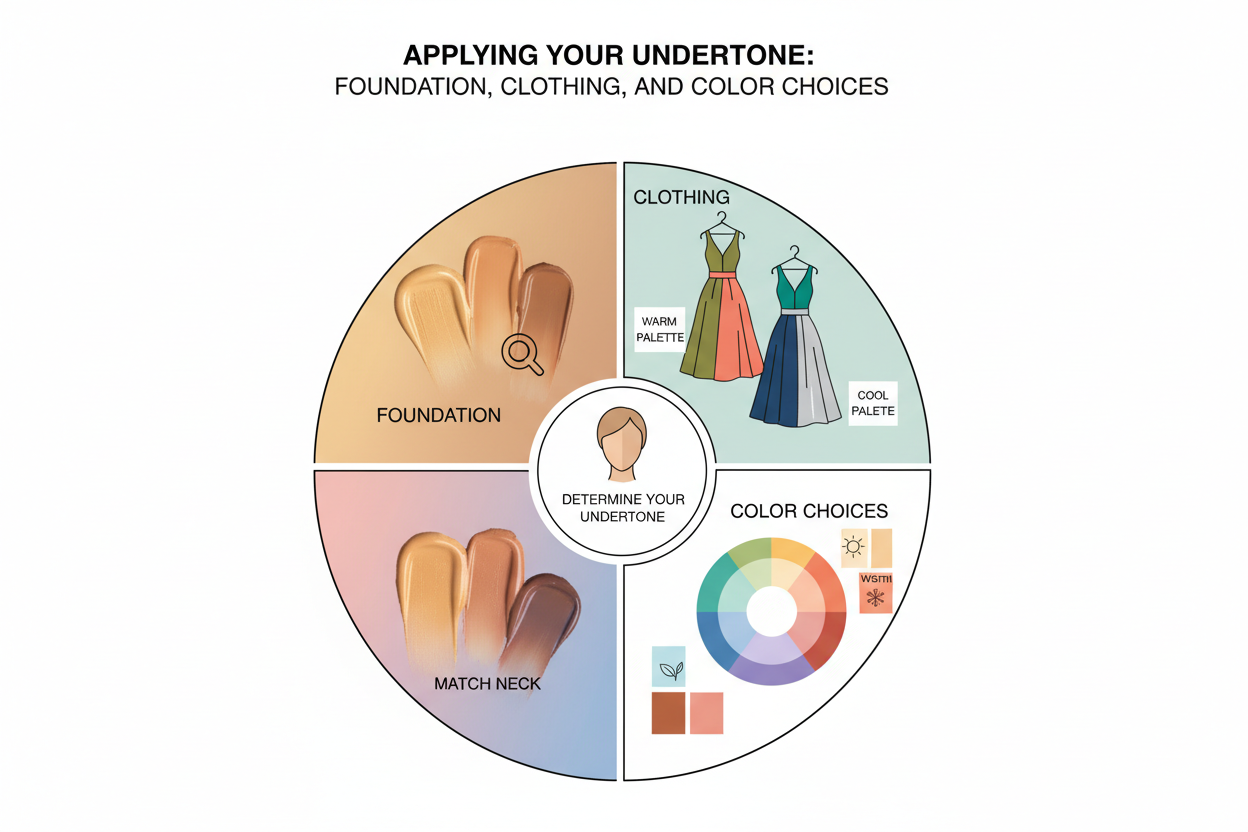 Cool vs Warm Undertone Test section visual for Applying Your Undertone: Foundation, Clothing, and Color Choices