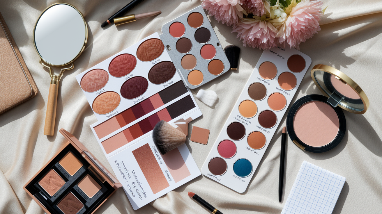 Professional undertone testing methods for dark skin showing white paper test, jewelry reflection, and foundation matching techniques