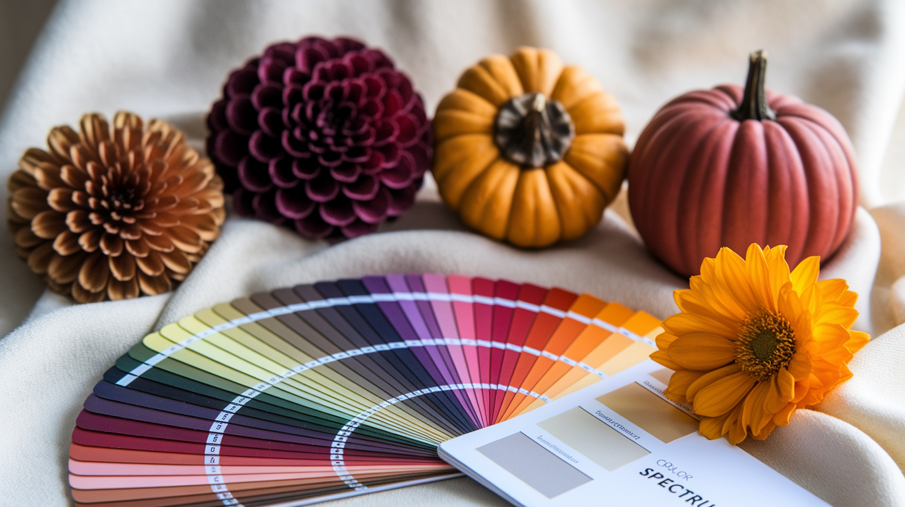 Complete deep autumn color spectrum including foundational neutrals, statement colors, and accent shades