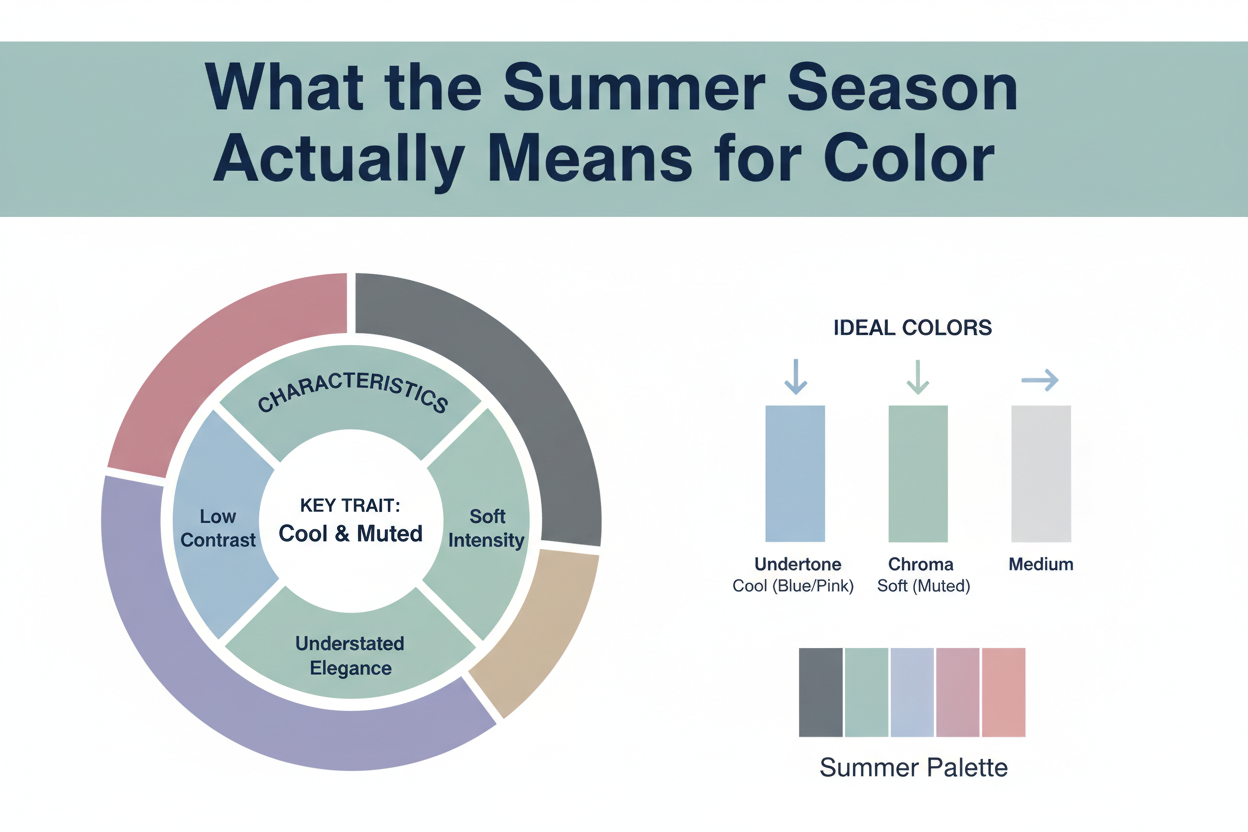 Deep Summer Color Palette: Myth or Valid Type? section visual for What the Summer Season Actually Means for Color