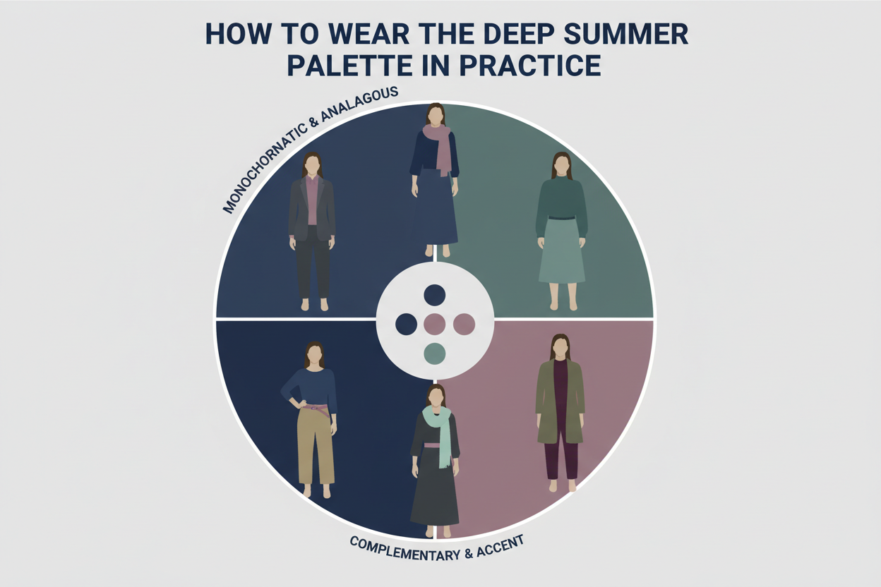 Deep Summer Color Palette: Myth or Valid Type? section visual for How to Wear the Deep Summer Palette in Practice