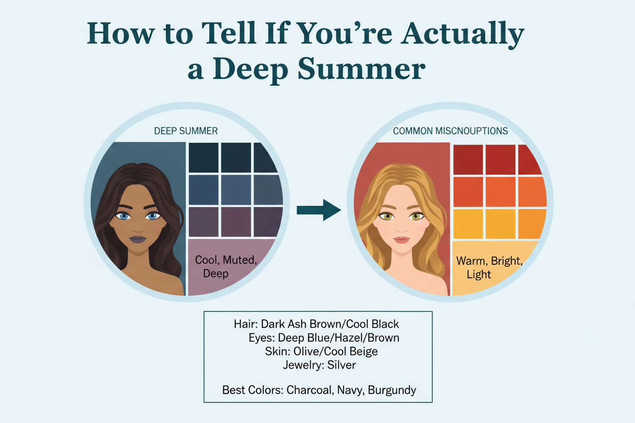 Deep Summer Color Palette: Myth or Valid Type? section visual for How to Tell If You're Actually a Deep Summer