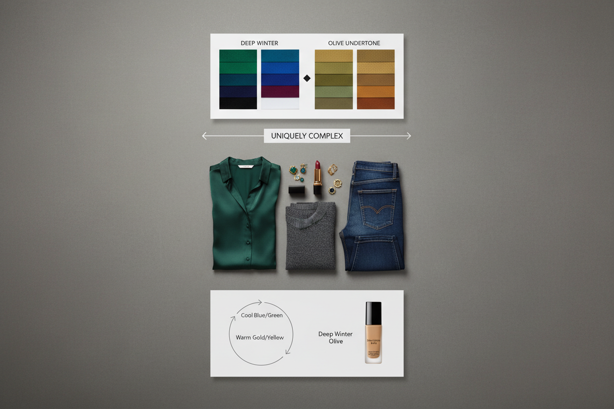 Deep Winter Olive Skin section visual for What Makes Deep Winter Olive Skin Uniquely Complex