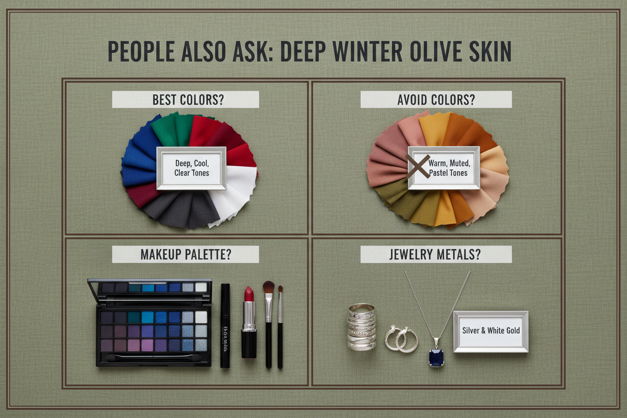 Deep Winter Olive Skin section visual for People Also Ask