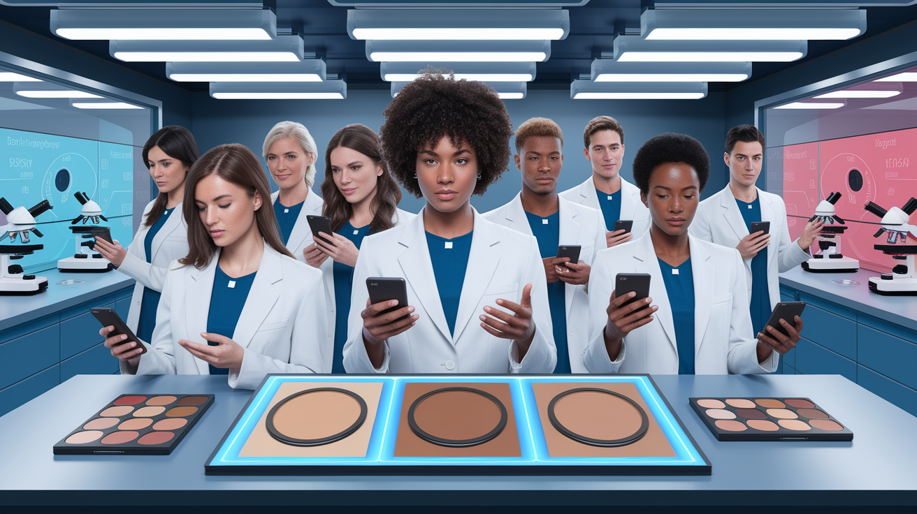 Step-by-step guide showing how to determine your skin type using various testing methods