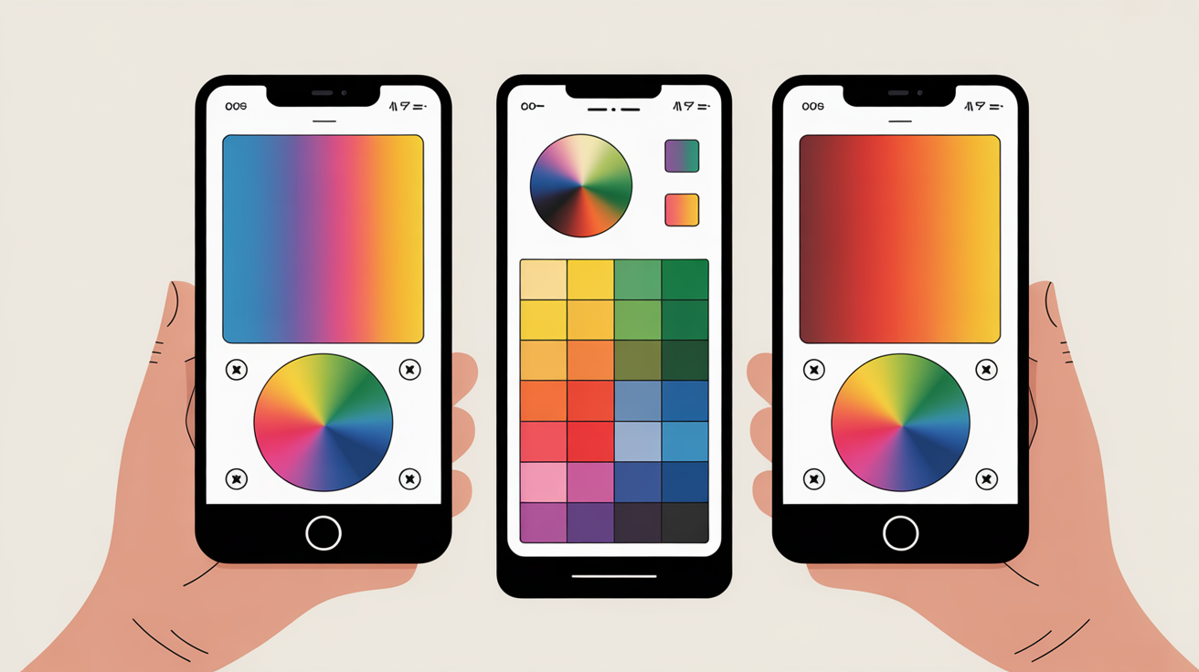 Split screen showing smartphone color analysis app vs professional in-person consultation highlighting accuracy differences